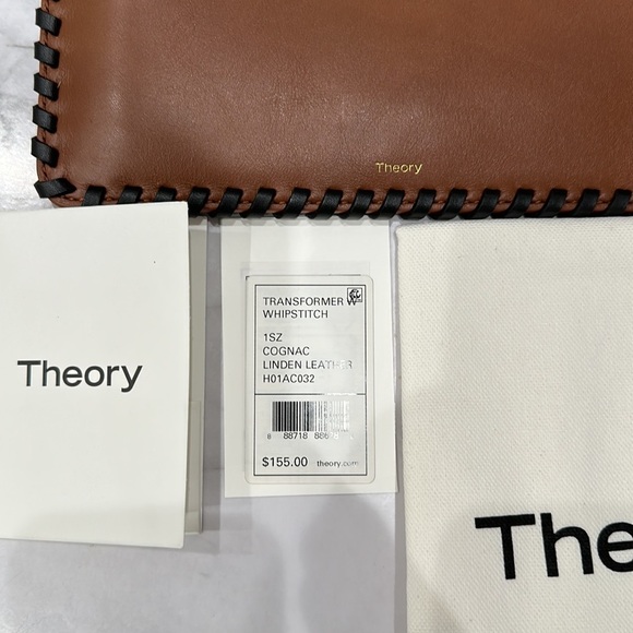 NWT Theory Cognac Linden Leather Transformer Bag - Picture 2 of 6